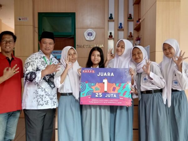SMK TRIMULIA Jakarta berhasil meraih juara 1 pada event Generasi Happy yang diselenggarakan oleh Tri dari Indosat Ooredoo Hutchison di 5 kota yang telah ditentukan.